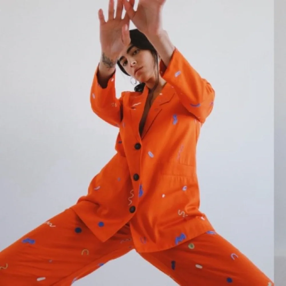 Selva negra squiggle embroidered blazer size women’s 8 - Picture 6 of 6